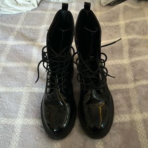 Tie up latex boots from forever 21